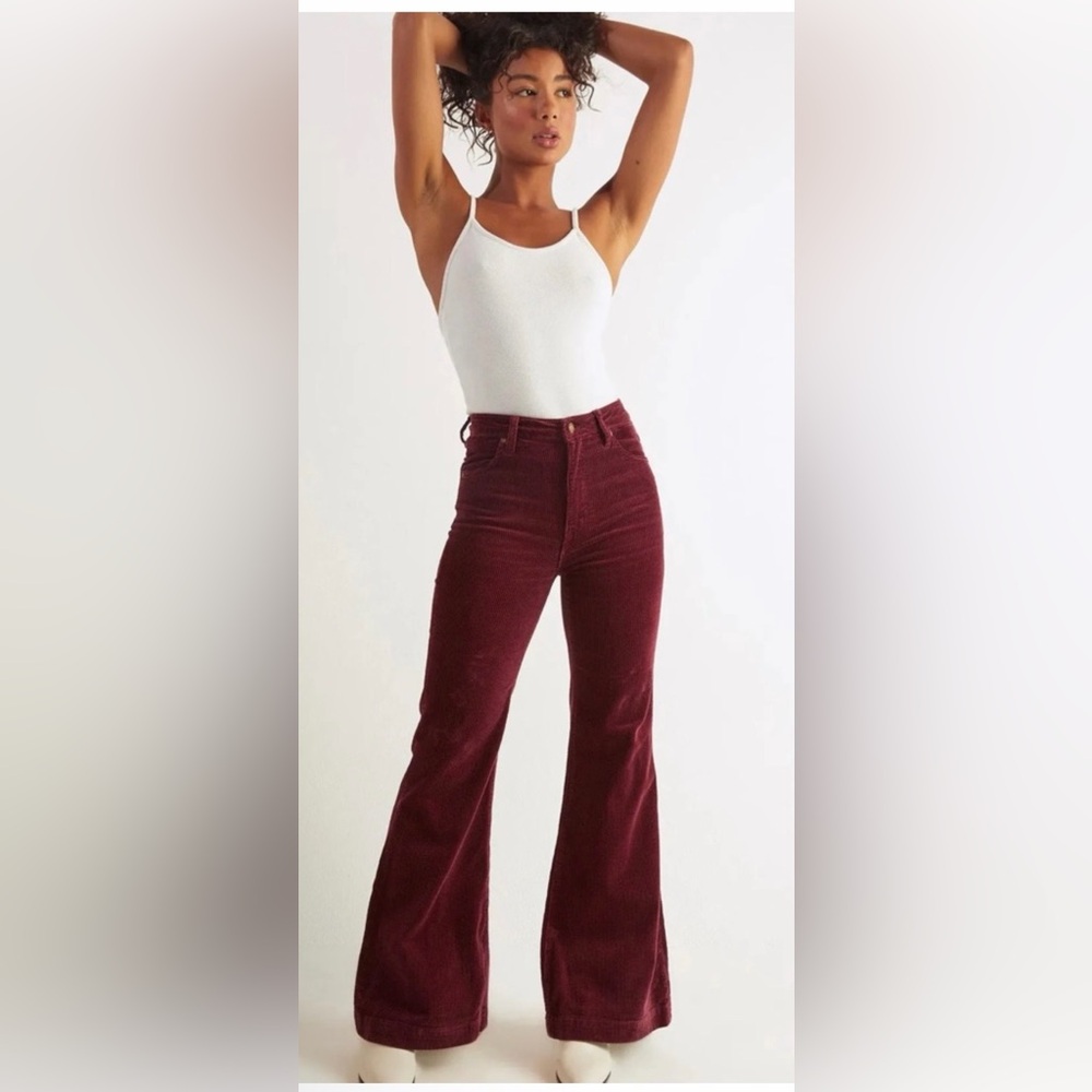 Rolla's East Coast Flare in Burgundy Corduroy